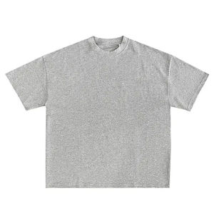 T-shirt ample style streetwear, coupe boxy, avec logo personnalisé, haut court streetwear, chemises en coton biologique tricoté uni - Product Image 4