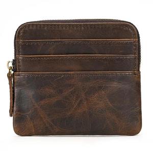 Small Vintage Style RFID Blocking <b>ID</b> Card <b>Holder</b> with Custom Logo Printed Cover Closure PVC Lining Short Wallet for Travel - Product Image 5