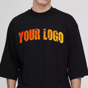 Camiseta de Hombre Extra Grande Estampada 100% Algodón OEM, Camiseta Unisex de Estilo Urbano Hip Hop Vintage para Hombre, Alta Calidad - Product Image 4