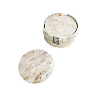 Elegant Shell Inlay <b>Drink</b> <b>Coasters</b> for Home Decor - Product Image 5