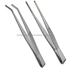 Juego de Pinzas Dentadas de Acero Inoxidable WPS, 2 Piezas, Punta Recta y Curva, Pinzas de Precisión para Laboratorio, Odontología, Cirugía, Manualidades y Reparaciones, con Certificación CE - Product Image 2
