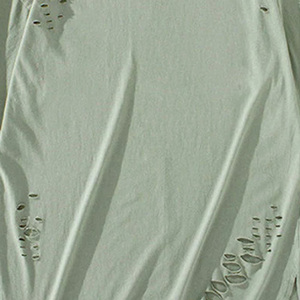 T-shirts pour hommes, coton délavé vintage, imprimé délavé, déchiré, tissu doux et respirant, style streetwear décontracté, tenue d'été - Product Image 6