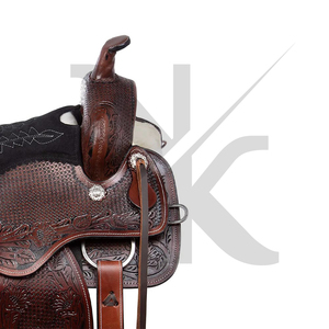 Premium Western Riding Saddle Comfortable Horse Tack Ranch Equipment Genuine Leather OEM Manufacturer Luxury <b>Equestrian</b> saddles - Product Image 6