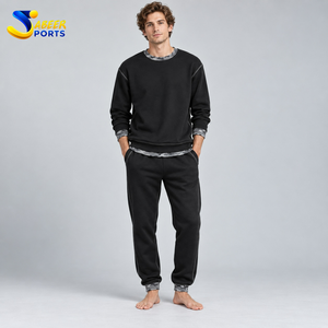 Survêtement homme double couche de qualité supérieure, en tissu doux, construction chaude, coupe confortable, poignets côtelés, idéal pour l'hiver - Product Image 4