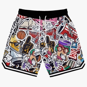 Shorts décontractés pour hommes de haute qualité, en maille unie, taille mi-haute, séchage rapide, respirants, best-seller, matériau personnalisé, basketball - Product Image 1