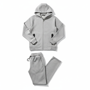 Custom Logo Men <b>Zip</b> <b>Up</b> Hoodie Tracksuit Set Cotton Sweat Suit OEM ODM Unisex Jogger Set Wholesale Sportswear Manufacturer - Product Image 4