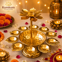 Juego de Recipientes Urli Chapados en Oro, Portavelas Flotantes con Flores, Juego de Recipientes Urli de 3 Soportes de 8/10/12 Pulgadas para Decoración del Hogar, Bodas, Diwali y Festivales