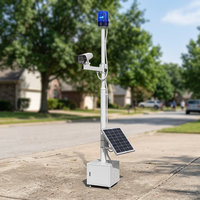 Metal Alarm Solar Mobile Security Cameras CCTV Tower