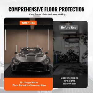 Piastra diamantata per pavimenti in gomma rotolo 3mm X 4ft X 10ft tappetino da Garage facile da pulire per auto Garage industria palestra-gomma nera SBR - Product Image 6