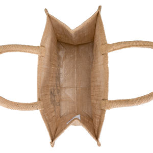 Bolsas de yute ecológicas promocionales de diseño personalizado, color natural, para compras, exportación a precio de mayorista - Product Image 3