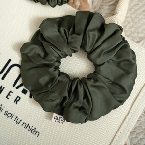 Élastique à cheveux en bambou biologique 300TC de qualité supérieure, vente en gros, chouchous en tissu 100% bambou 13CM, style décontracté chic - Product Image 4