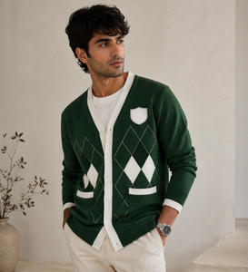 Men Textured Knit <b>Cardigan</b> <b>Sweater</b> Cotton Blend Button Front Casual Winter Wear Comfortable Warm Layering Outfit Soft Fabric - Product Image 1