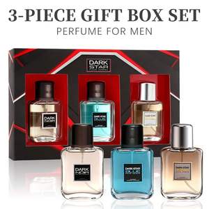 Coffret Cadeau Parfum Homme 3 Pièces : Eau de Toilette Spray, Cologne, Parfum Boisé Épicé Masculin, Canneberge, Citron Italien - Product Image 1