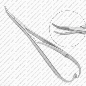 High Quality Needle Holder Ligature Pliers Curved Smaha Tip Dental Surgical Instrument Stainless Steel OEM CE Certified - Product Image 3