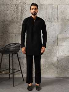 Ensemble kurta et pantalon pour homme de qualité supérieure, tenue traditionnelle indienne pour mariage, festival, fête et occasions spéciales - Product Image 3