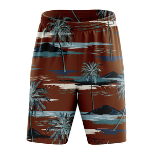 Shorts de sport pour hommes personnalisés, décontractés, avec logo imprimé sur le devant, tissu respirant, écologique, anti-UV, fermeture à cordon. - Product Image 1