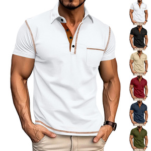 Camisetas de Manga Corta de Alta Calidad para Verano, Tejido Sólido de Secado Rápido, Estampado Digital, Poliéster y Spandex, para Cuello Redondo, Estilo Casual de Negocios - Product Image 5