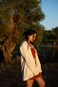 Veste légère en coton à devant ouvert, coupe décontractée, taille unique, style bohème, pièce de superposition confortable - Product Image 2