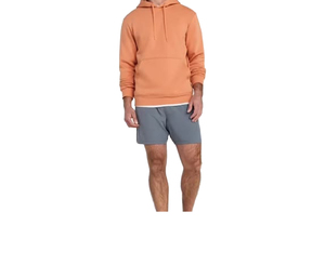 Sudadera con Capucha para Hombre, Color Sólido, Informal, para Otoño, Naranja, Transpirable, 100% Algodón, Felpa, Tejido de Punto - Product Image 2