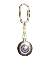 Porte-clés boussole vintage en alliage de zinc, boussole de poche gravée, design personnalisé, cadeau de Noël pour le camping, vente en gros