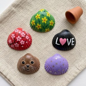 Various design <b>painting</b> shell art hand-painted <b>natural</b> scallop sea shells ocean seashell craft - Product Image 6