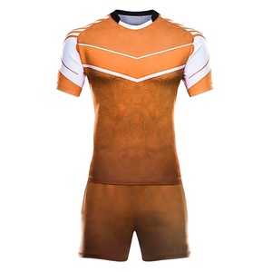 Nouvelle conception, ensembles d'uniformes de rugby professionnels unisexes personnalisés, service OEM, respirant, antibactérien, taille élastique, short - Product Image 1