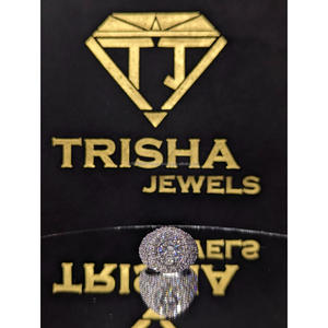 Bague VVS Moissanite Diamant Sertie de Pierres en Argent Sterling 925, Bijou de Luxe Hip Hop Bling Statement par Trisha Jewels - Product Image 1