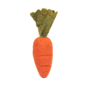 Decoración de zanahoria de fieltro hecha a mano, tallo verde naranja, manualidad de Halloween para interiores para niños - Product Image 2