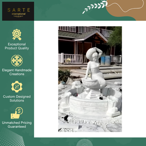 Nouvelle collection de fontaines de jardin modernes en marbre, décorations d'entrée haut de gamme, cascade extérieure écologique avec sculptures en pierre - Product Image 6