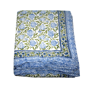 Wholesale Lot Reversible Hand Printed <b>Quilt</b> Floral Patterns Green Pink Gray Striped Border All Season Home Use 100% Cotton - Product Image 4