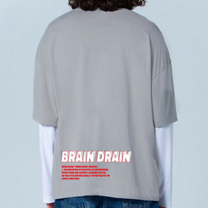 Camisetas Casuales de Doble Capa con Estampado Personalizado para Mujer, Fabricante OEM, Camiseta de Algodón Grueso para Marcas de Ropa, Pedidos al por Mayor - Product Image 2