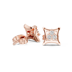 Boucles d'oreilles Solitaire Moissanite Posh Prism en or 14 carats plaqué or 18 carats pour femmes Design de luxe - Product Image 2