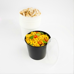 Fabricante líder de envases redondos transparentes de plástico PP negro para comida para llevar, para restaurantes de cocina en la nube, salsa de curry, biryani - Product Image 1
