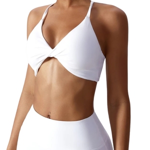 High Quality Lightweight Breathable Simple Cross Backless Front Custom Fitness Gym Workout Adjustable Strap Sports Yoga Bra - Product Image 4