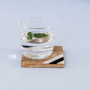 Elegant Natural Wood Drink Tray <b>Coaster</b> Set Decorative Cup Holder Pads for Living Room and Office <b>Tables</b> - Product Image 2