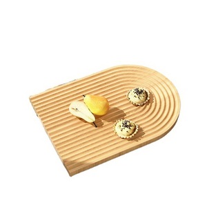Plateau de service en bois naturel extra large, plateau de présentation en bois massif, fabriqué avec des matériaux de haute qualité - Product Image 1
