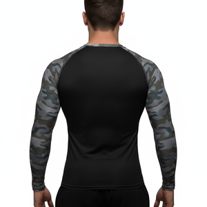 Camiseta de Manga Larga para Hombre, de Secado Rápido, para Entrenamiento, Proveedor Mayorista, Tela de Spandex y Poliéster - Product Image 4