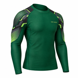 Rashguard MMA BJJ Sin Gi para Hombre, Manga Larga, Compresión, Personalizado, Sublimado, Ropa de Lucha, Secado Rápido - Product Image 1