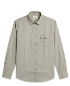 เสื้อเชิ้ตผู้ชาย Enovate สีเทาเซจ ผ้าฝ้ายลำลอง แขนยาว ปกคอพับ สีพื้น ผ้าป๊อปลิน ระบายอากาศได้ดี ป้องกันรอยยับ - Product Image 4