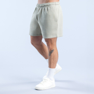 Conjunto de Sudadera con Capucha y Pantalones Cortos de Felpa para Hombre, Diseño de Paneles en Contraste de Dos Tonos, Bloques de Color, Algodón Extra Duradero, Tejido de Verano - Product Image 2