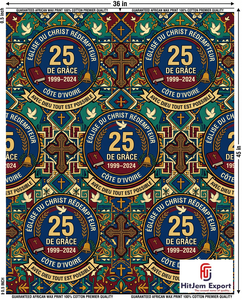Premium Customized African Wax Print Fabric Manufacturer for Church Anniversary Convention Fundraising Event Supplier - Product Image 3