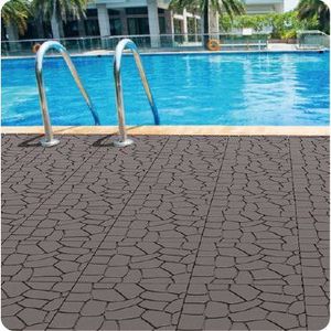Nuove Piastrelle per Patio da 12 Pollici con Texture Effetto Pietra, Moduli a Incastro Fai-da-Te per Installazione Rapida e Semplice, Piastrelle per Pavimenti e Cortili - Product Image 1