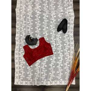 Magnifique sari à sequins pour femmes, pour les occasions spéciales - Product Image 1