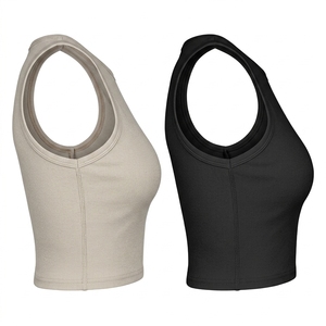 Débardeur uni pour femme, coupe ajustée, décontracté, idéal pour l'été – Vente en gros - Product Image 2