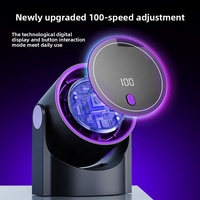 Nouveau ventilateur de bureau sans pales 2026, turbo, USB, portable, avec affichage numérique, pour un flux d'air rapide, idéal pour la maison, le bureau et les dortoirs