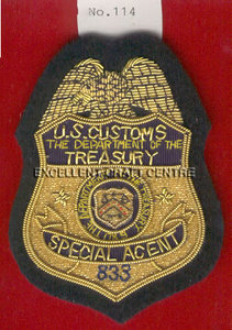 Écusson brodé en forme de bouclier pour Agent Spécial de la Douane et du Trésor des États-Unis, à coudre, en tissu, sans nickel - Product Image 2