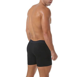 Boxer de compression personnalisé pour homme grande taille, couleur unie, taille mi-haute, en polyester et élasthanne, respirant, séchage rapide, pour la gym - Product Image 4
