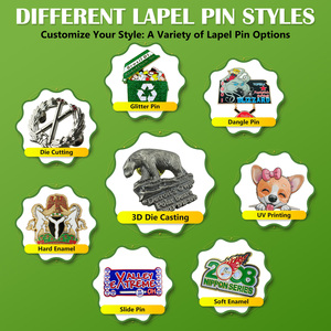 Pines de Esmalte Divertidos sin Mínimo de Pedido con Logo Personalizado y Diseño Lindo de Animal de Dibujos Animados, Insignia de Metal OEM de Esmalte Duro y Blando para Sombreros y Clubes - Product Image 3