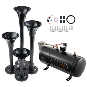 ชุดแตรลมรถยนต์ 4 แตร สำหรับรถกระบะ 150dB พร้อมคอมเพรสเซอร์ลม 12V 120 psi และถังลม 0.8 แกลลอน/3 ลิตร 12/24v - Product Image 2