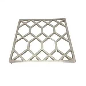 Vintage Black Cast Iron Flower <b>Trivet</b> Round Hollow Pattern Hot Pad Heat Resistant Footed Handle Kitchen Pot Coaster Stand - Product Image 2